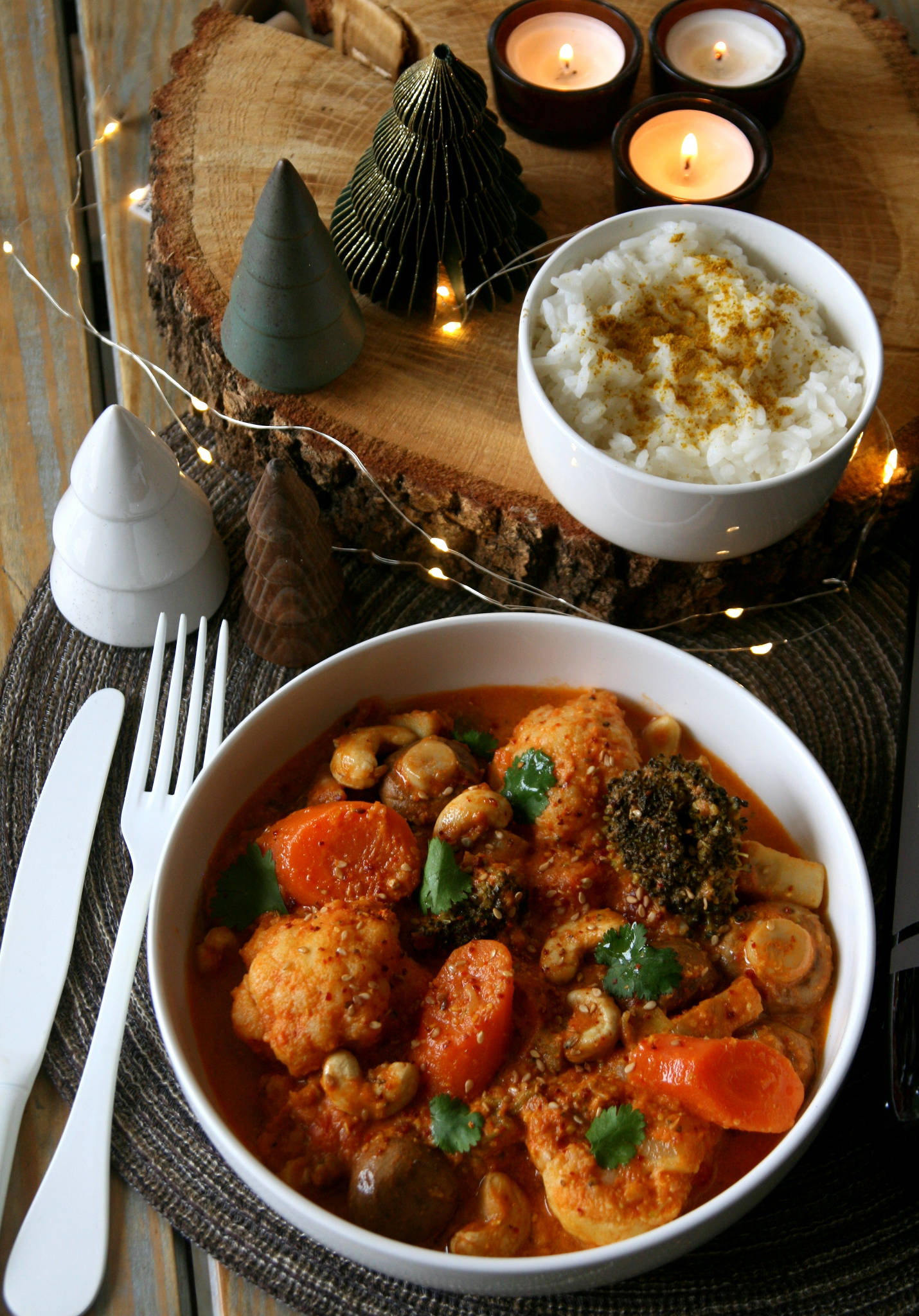 Curry végétarien, Château Bonnet Réserve rouge 2016