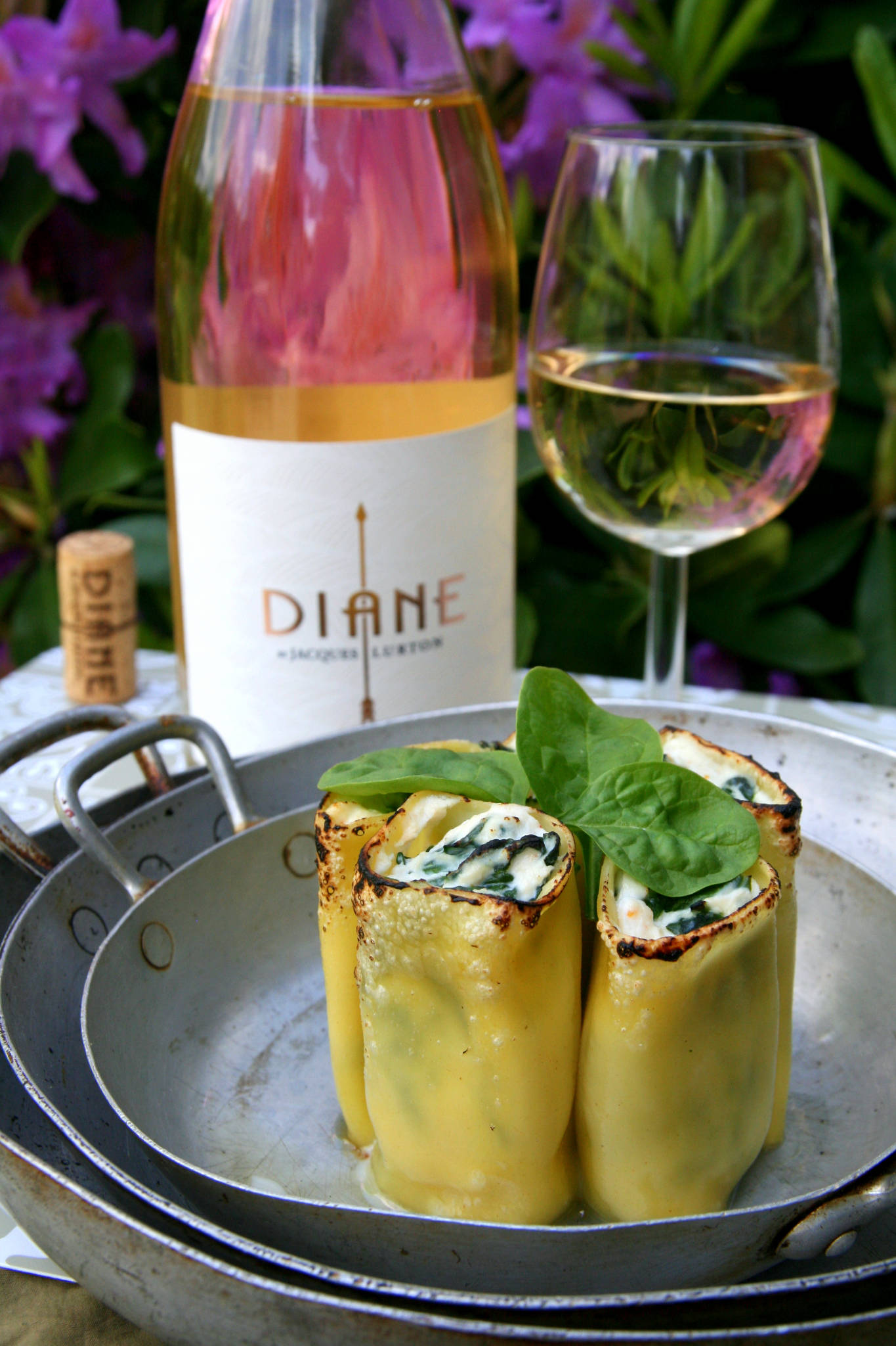 Cannelloni ricotta & épinards, Diane rosé 2020