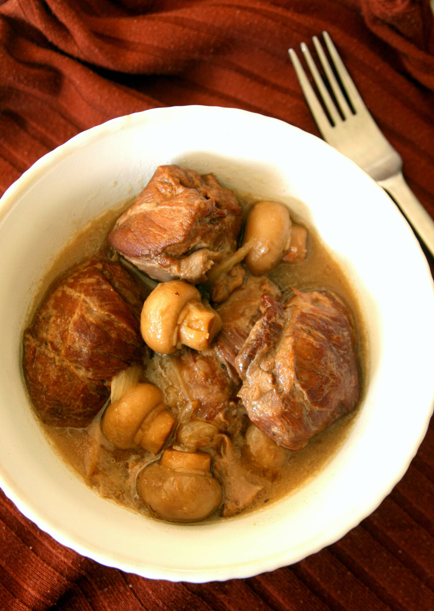 Joue de porc au cidre et au miel