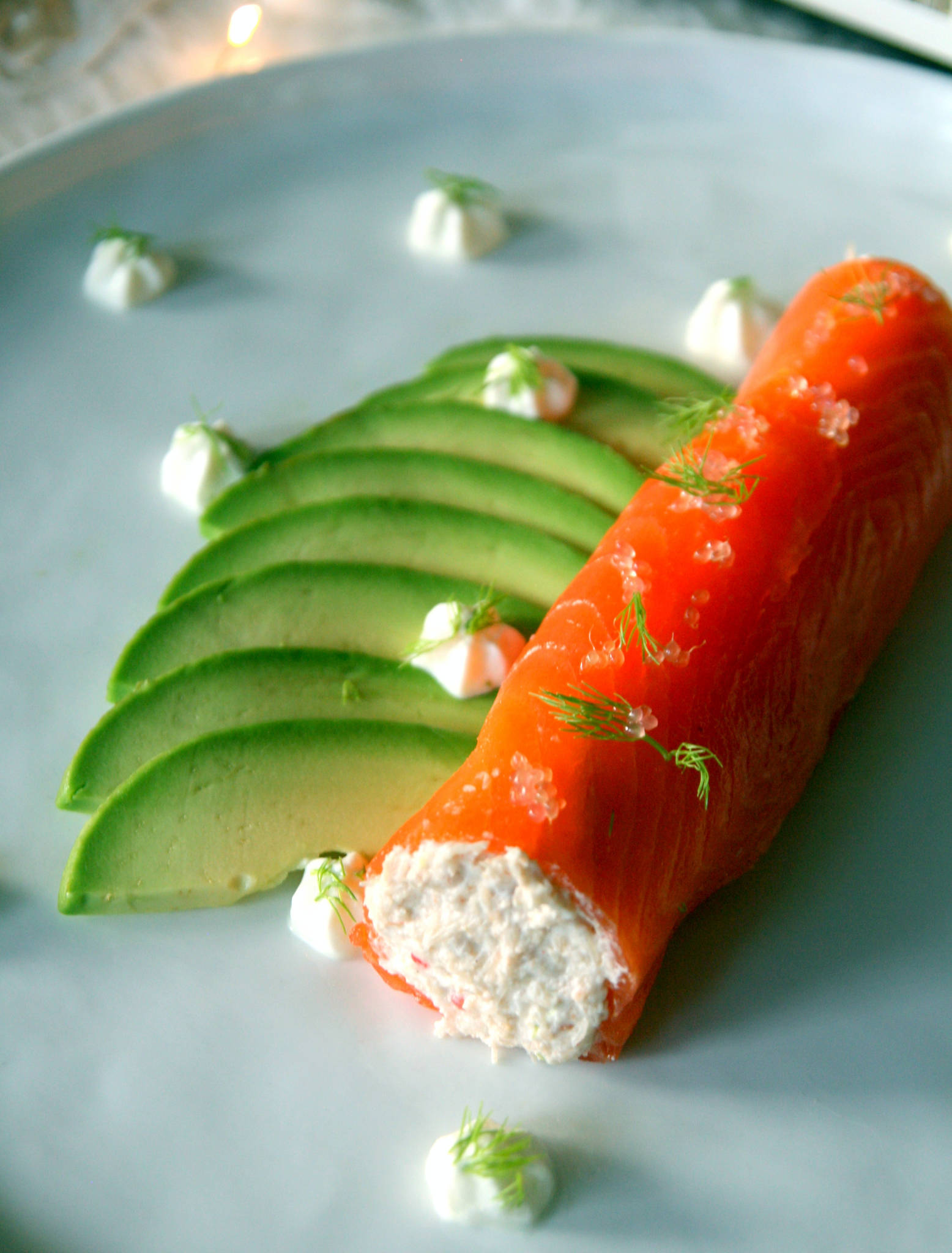 Cannelloni de crabe au saumon fumé, Château La Louvière blanc 2017