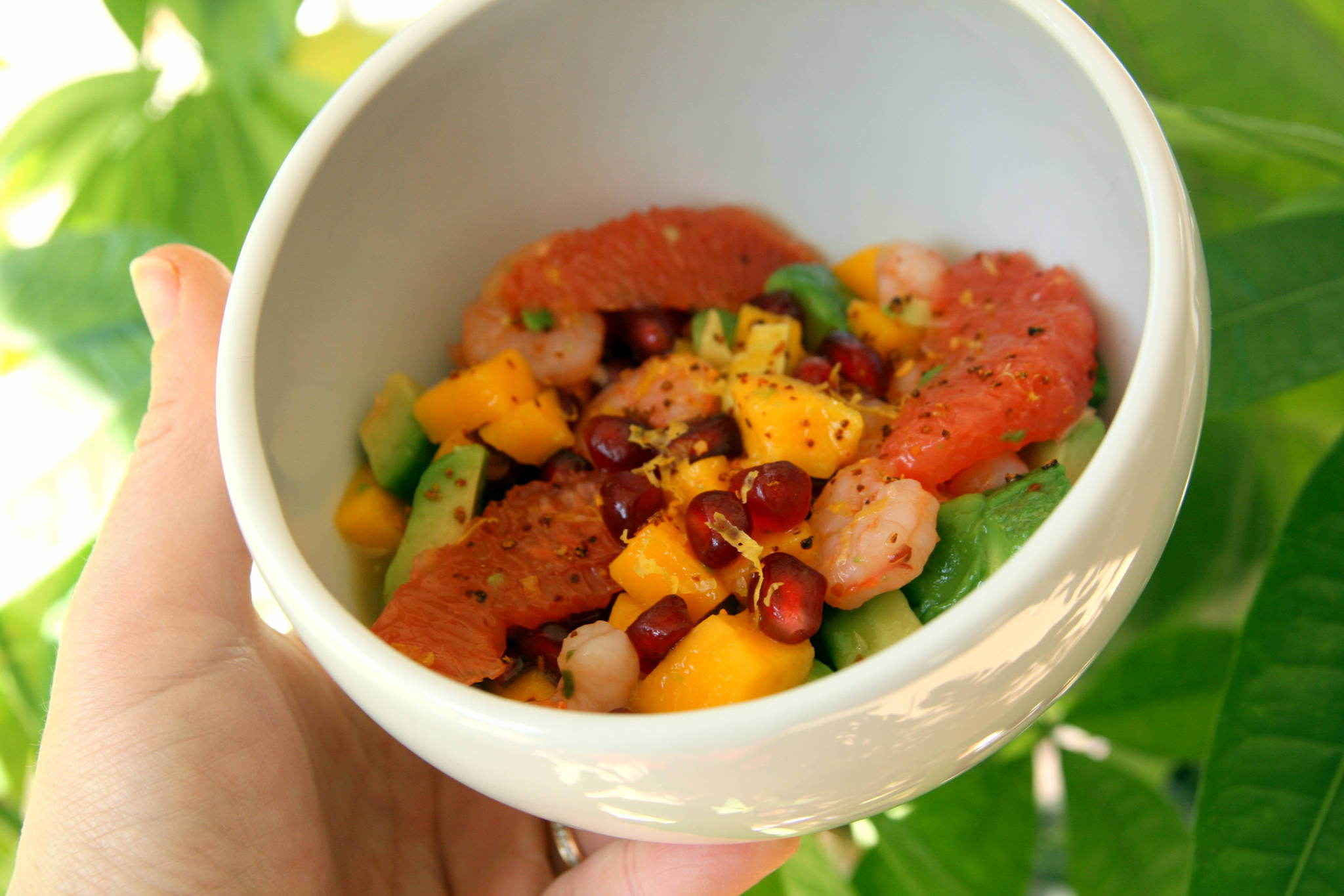 Salade exotique aux crevettes