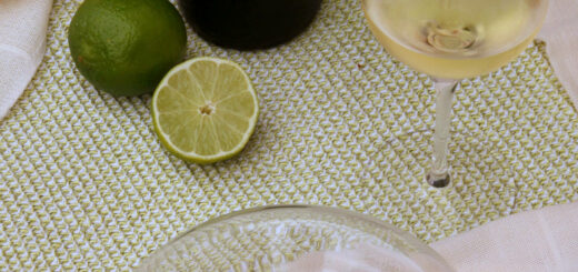 Crevettes coco & citron vert, Château de Rochemorin blanc 2021