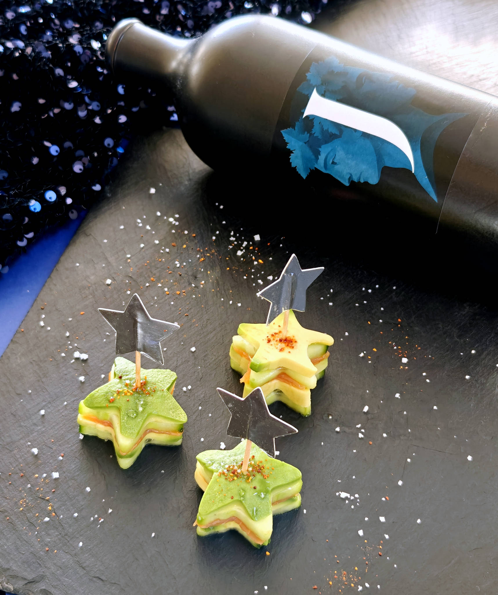 Millefeuille à la truite fumée, J Bouge 2023