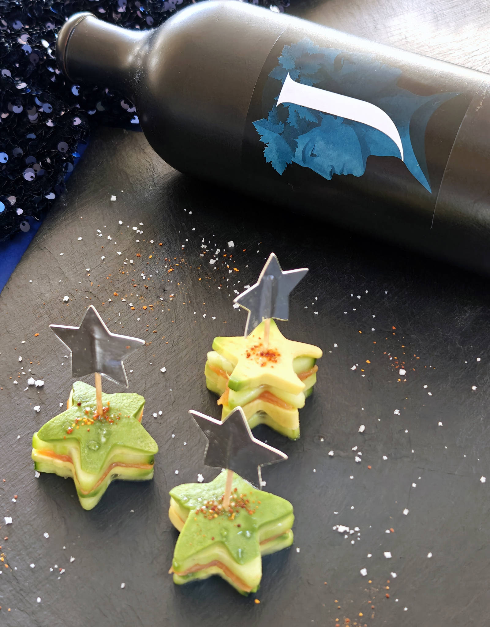 Millefeuille à la truite fumée, J Bouge 2023