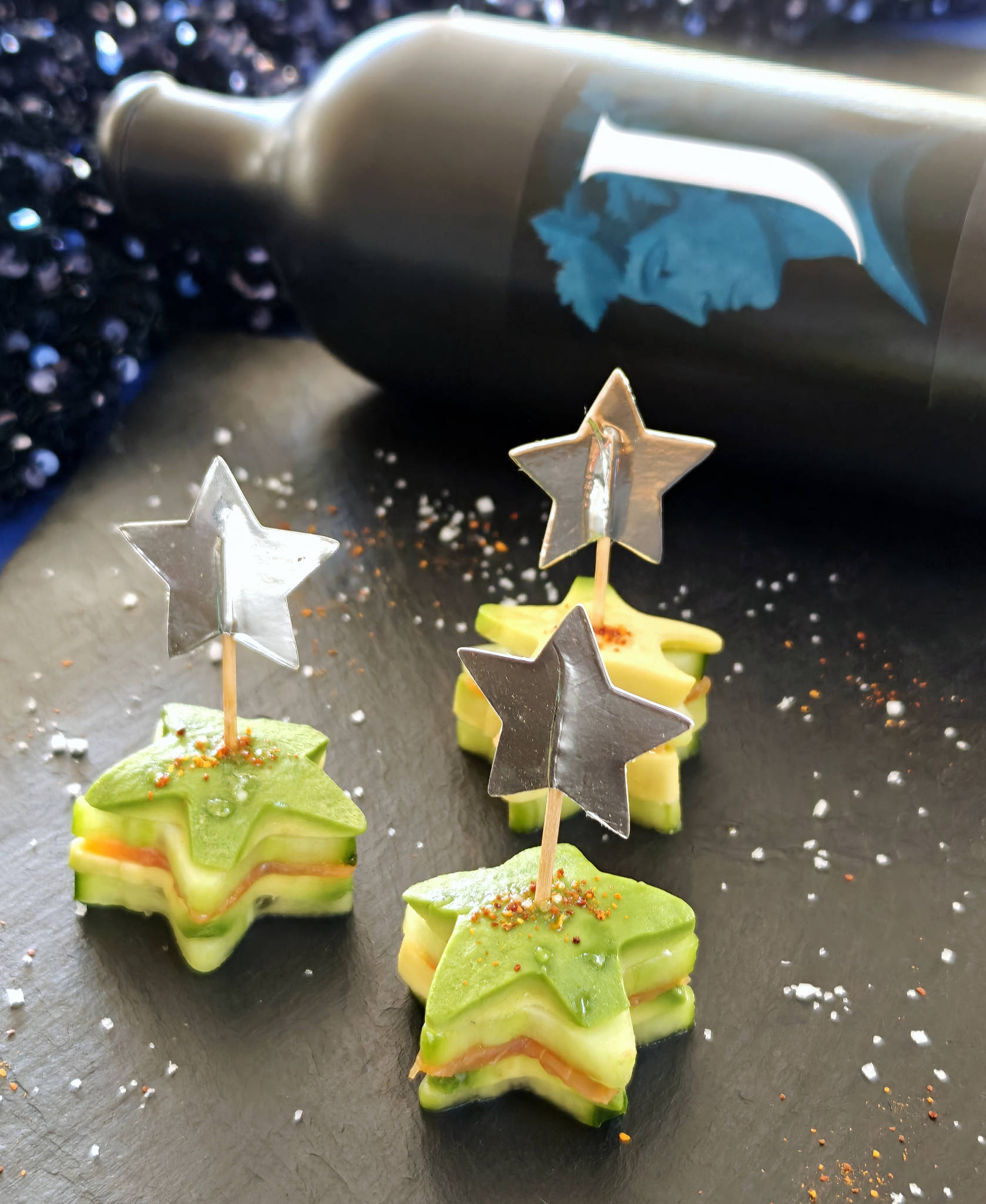 Millefeuille à la truite fumée, J Bouge 2023