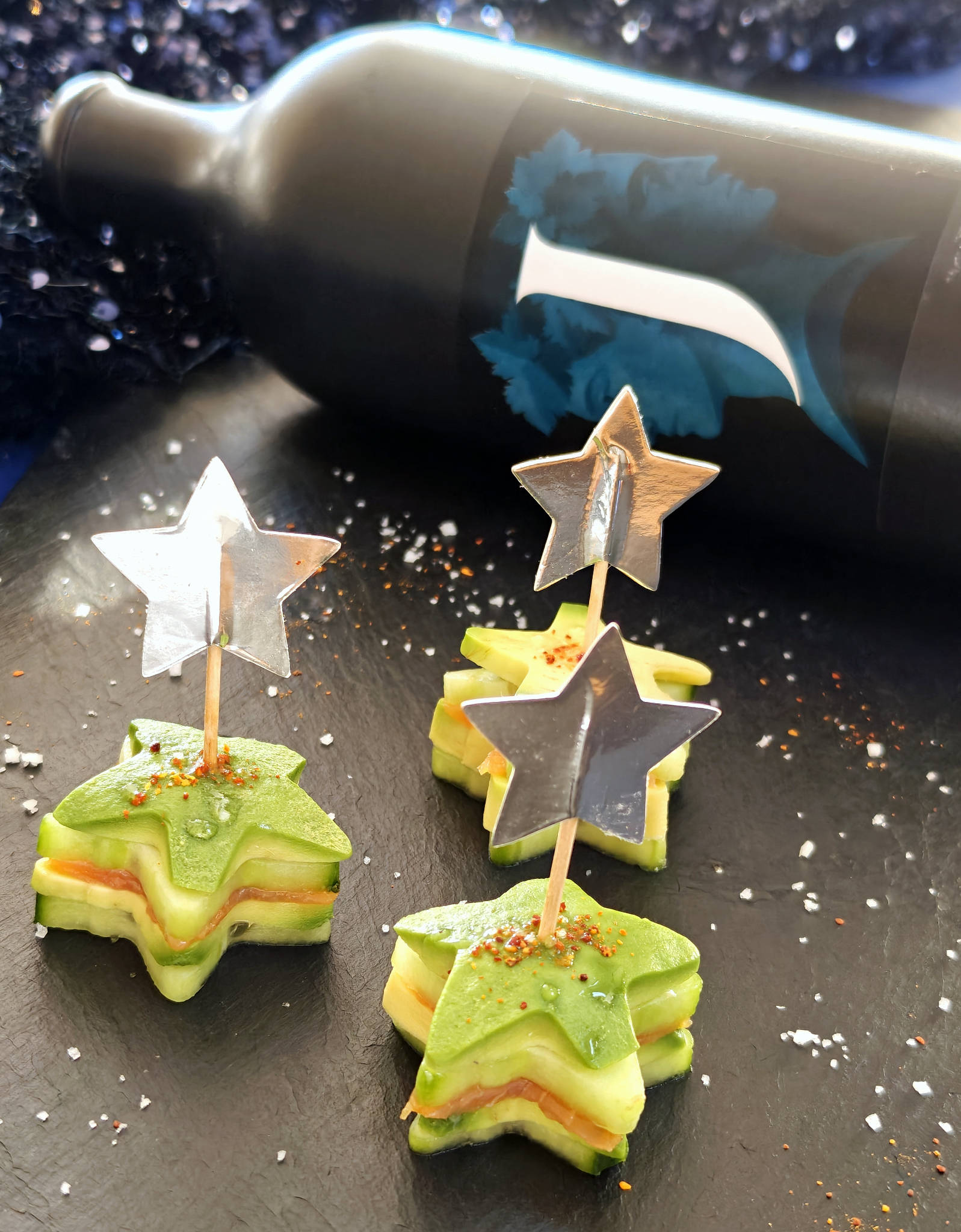 Millefeuille à la truite fumée, J Bouge 2023