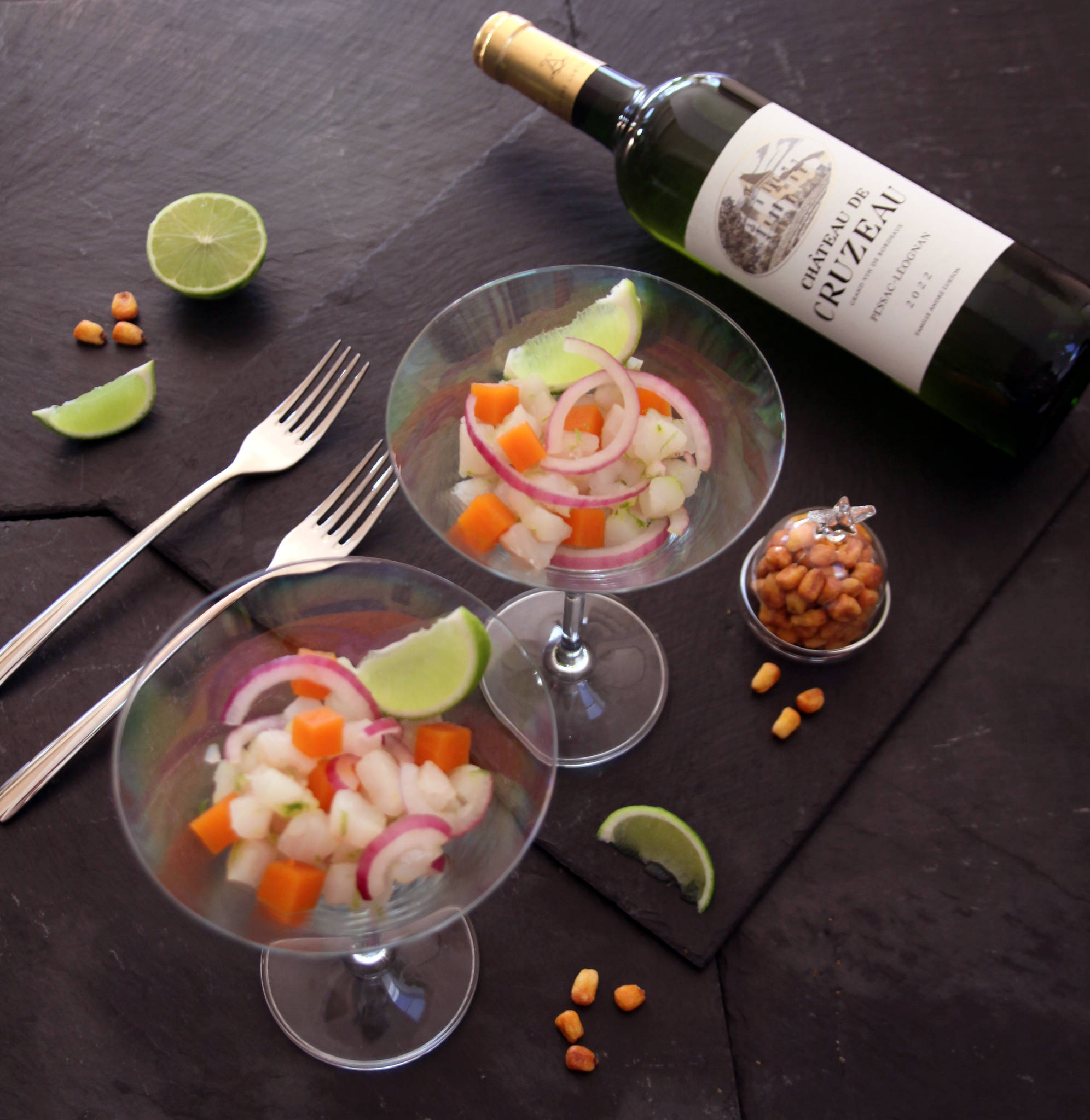 Péruano (ceviche péruvien), Château de Cruzeau blanc 2022