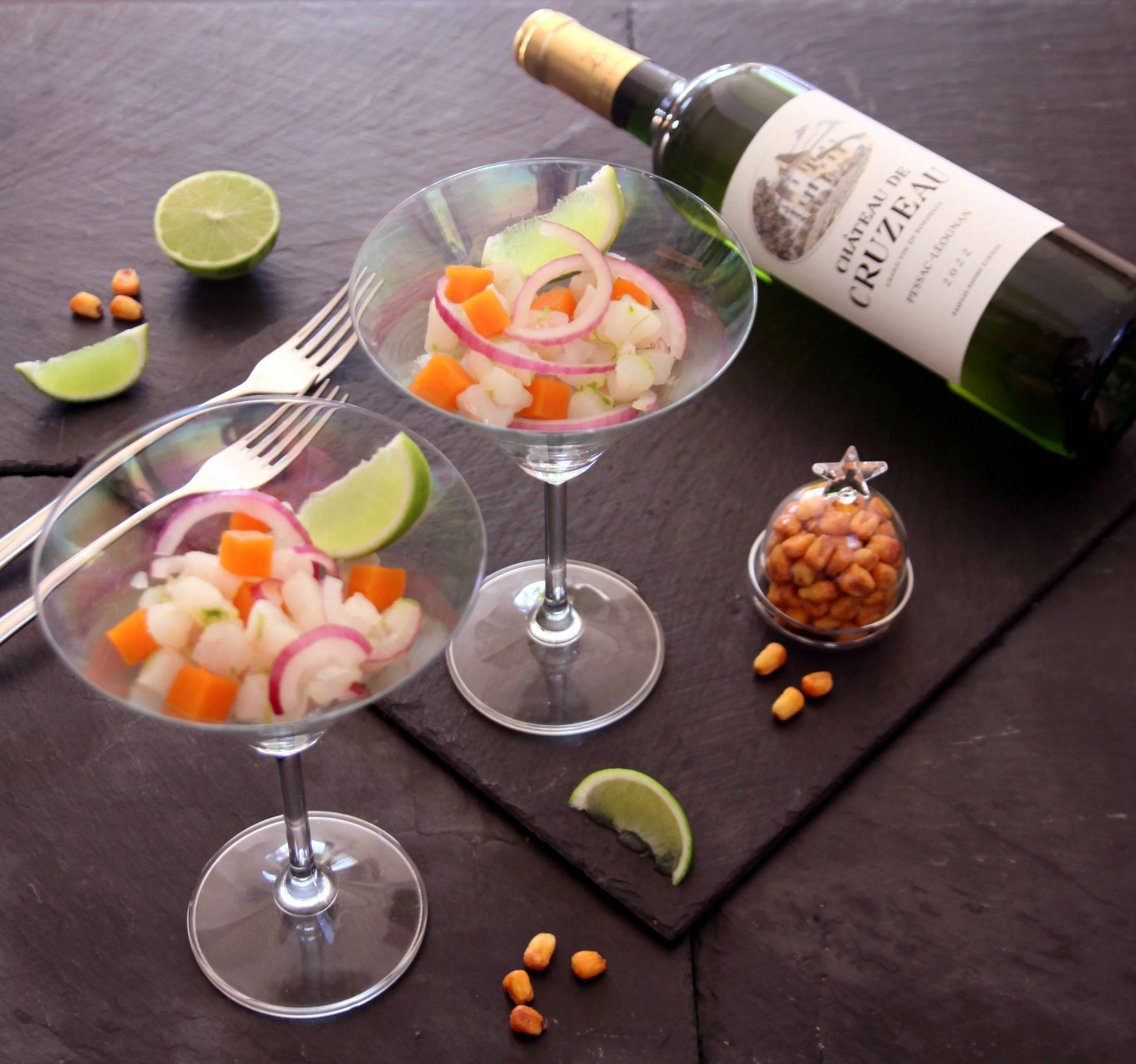 Péruano (ceviche péruvien), Château de Cruzeau blanc 2022