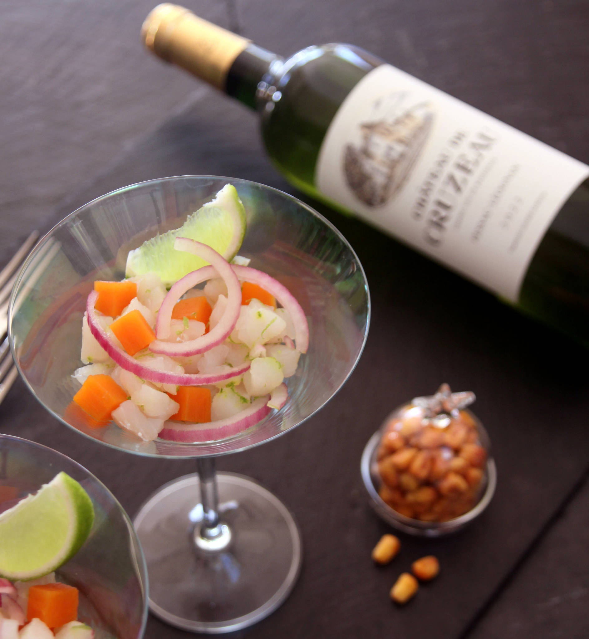Péruano (ceviche péruvien), Château de Cruzeau blanc 2022
