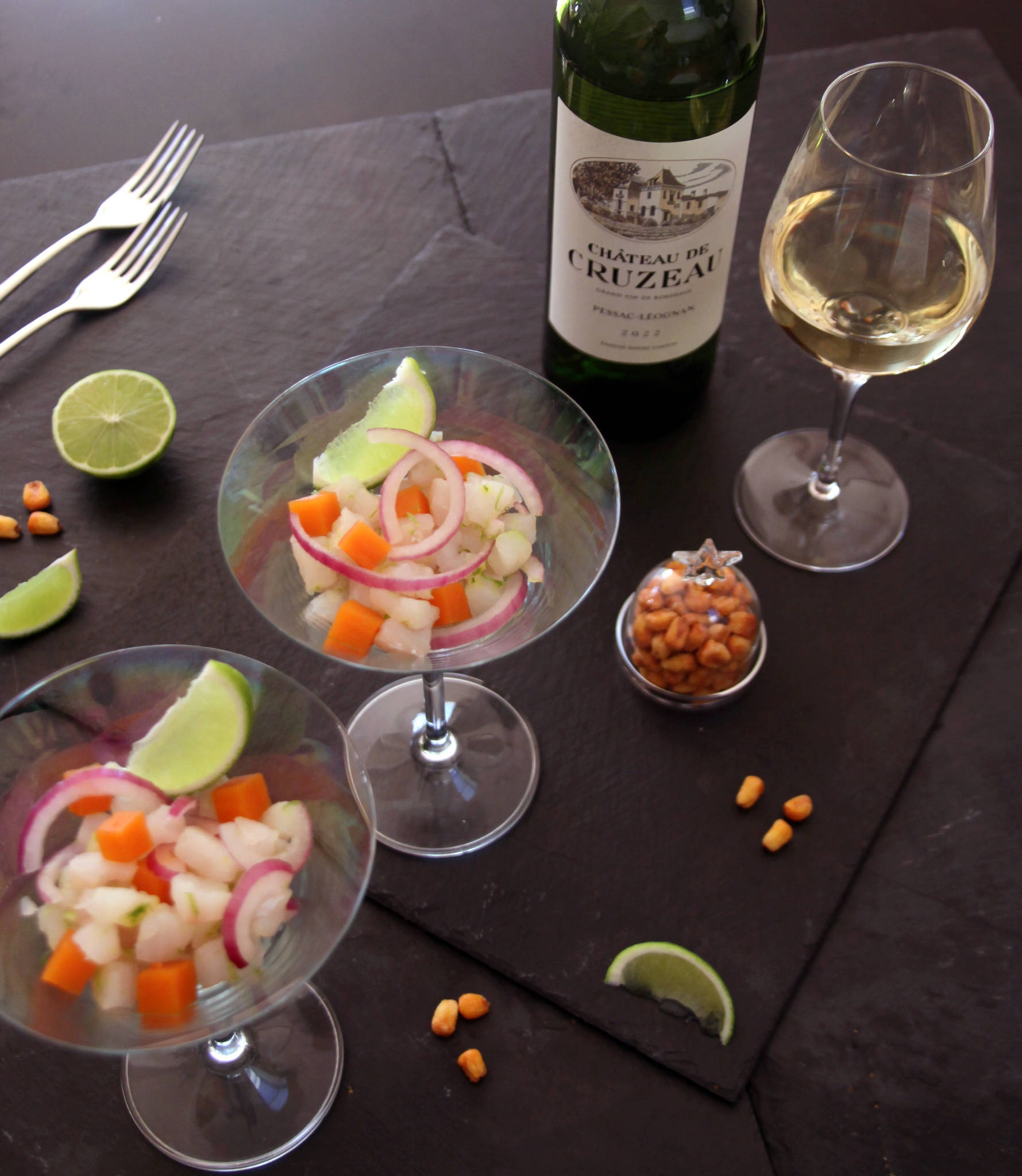 Péruano (ceviche péruvien), Château de Cruzeau blanc 2022