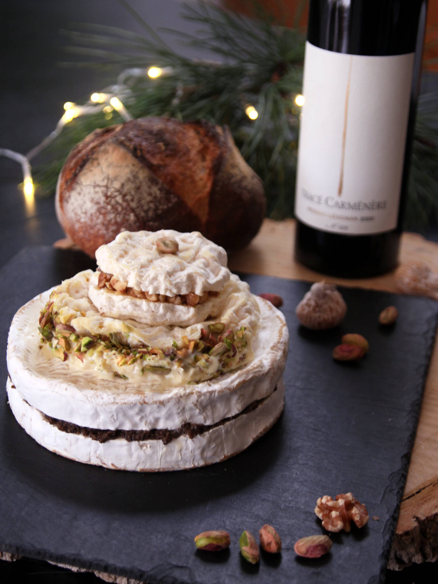 Pièce montée de trois fromages, Tracé Carménère rouge 2020