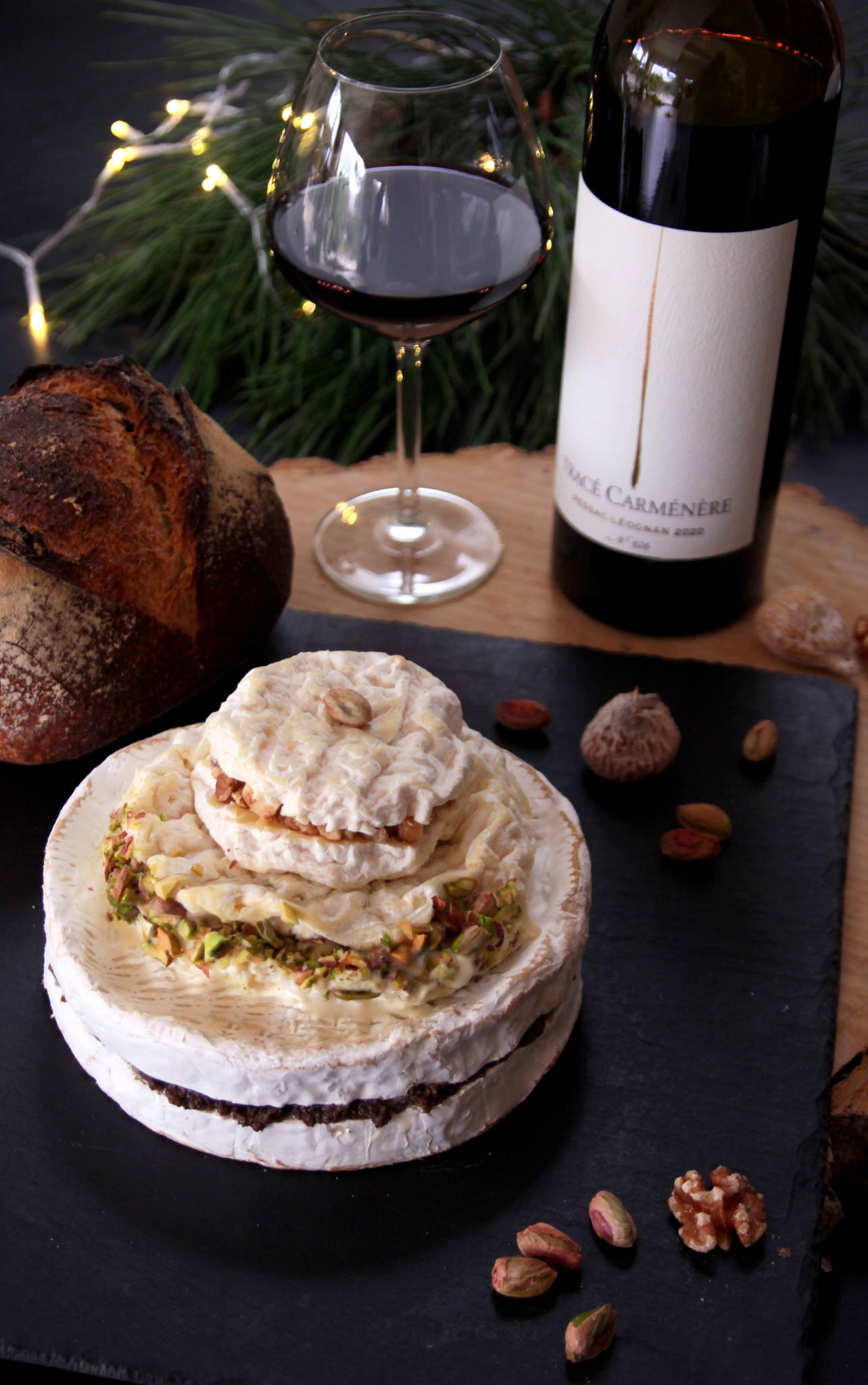 Pièce montée de trois fromages, Tracé Carménère rouge 2020