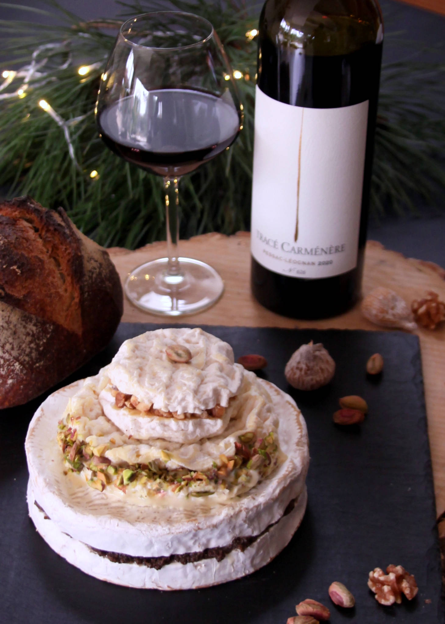 Pièce montée de trois fromages, Tracé Carménère rouge 2020