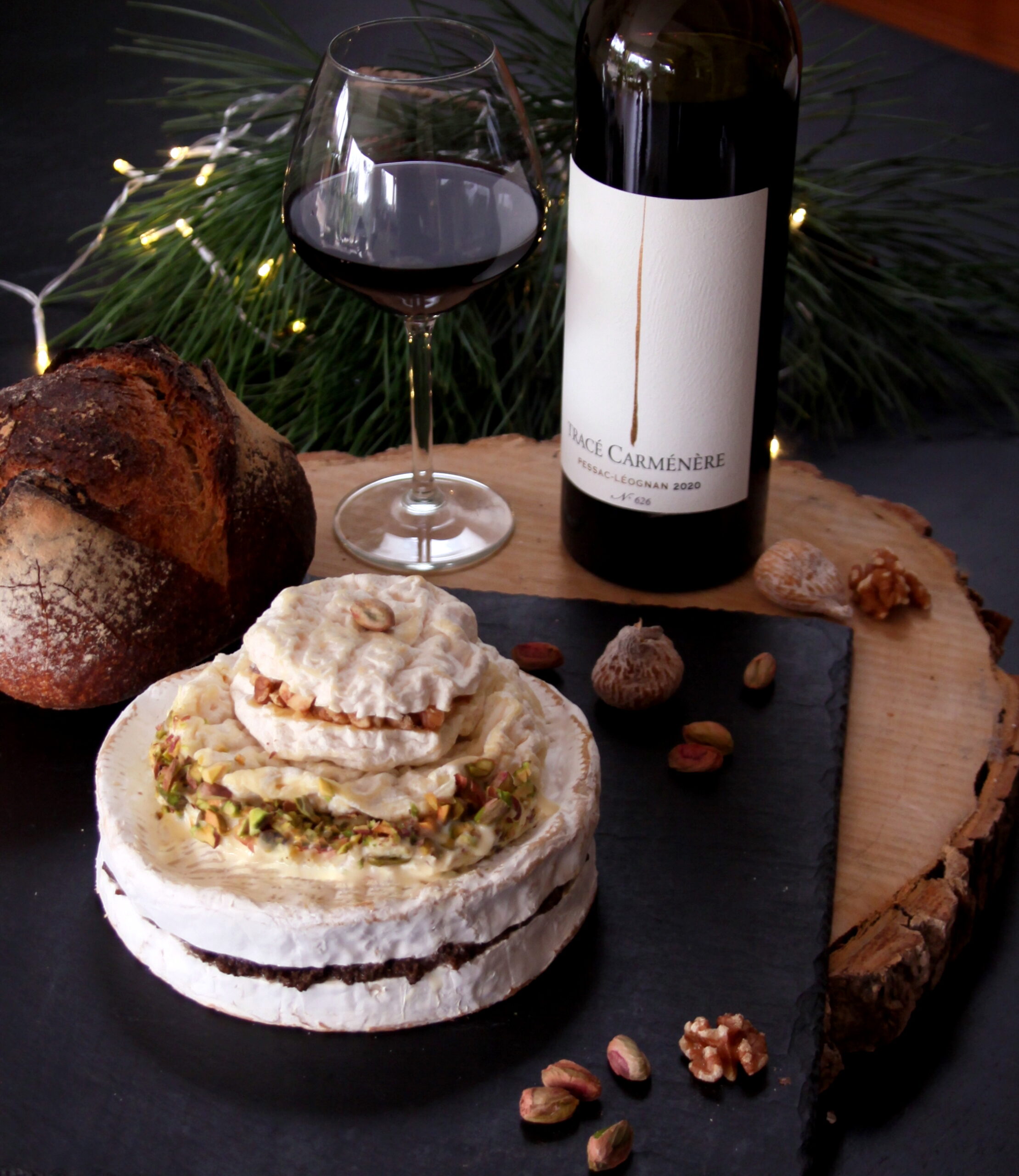 Pièce montée de trois fromages, Tracé Carménère rouge 2020